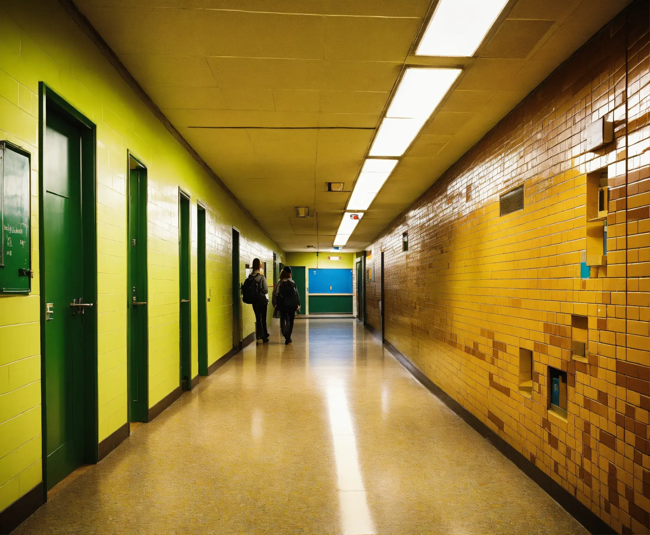 Interior with reflective ceiling showing natural light diffusion